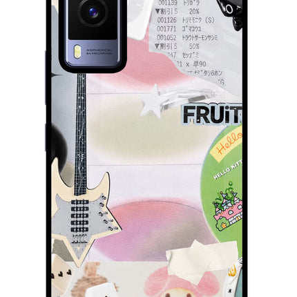 Softcore case Vivo V21E 5G Glass Case Back Cover by Casekaro