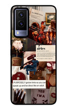 Zodiac Aries Vivo V21E 5G Glass Case