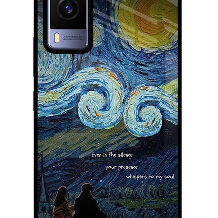 Softcore Vivo V21E 5G Glass Case Back Cover by Casekaro