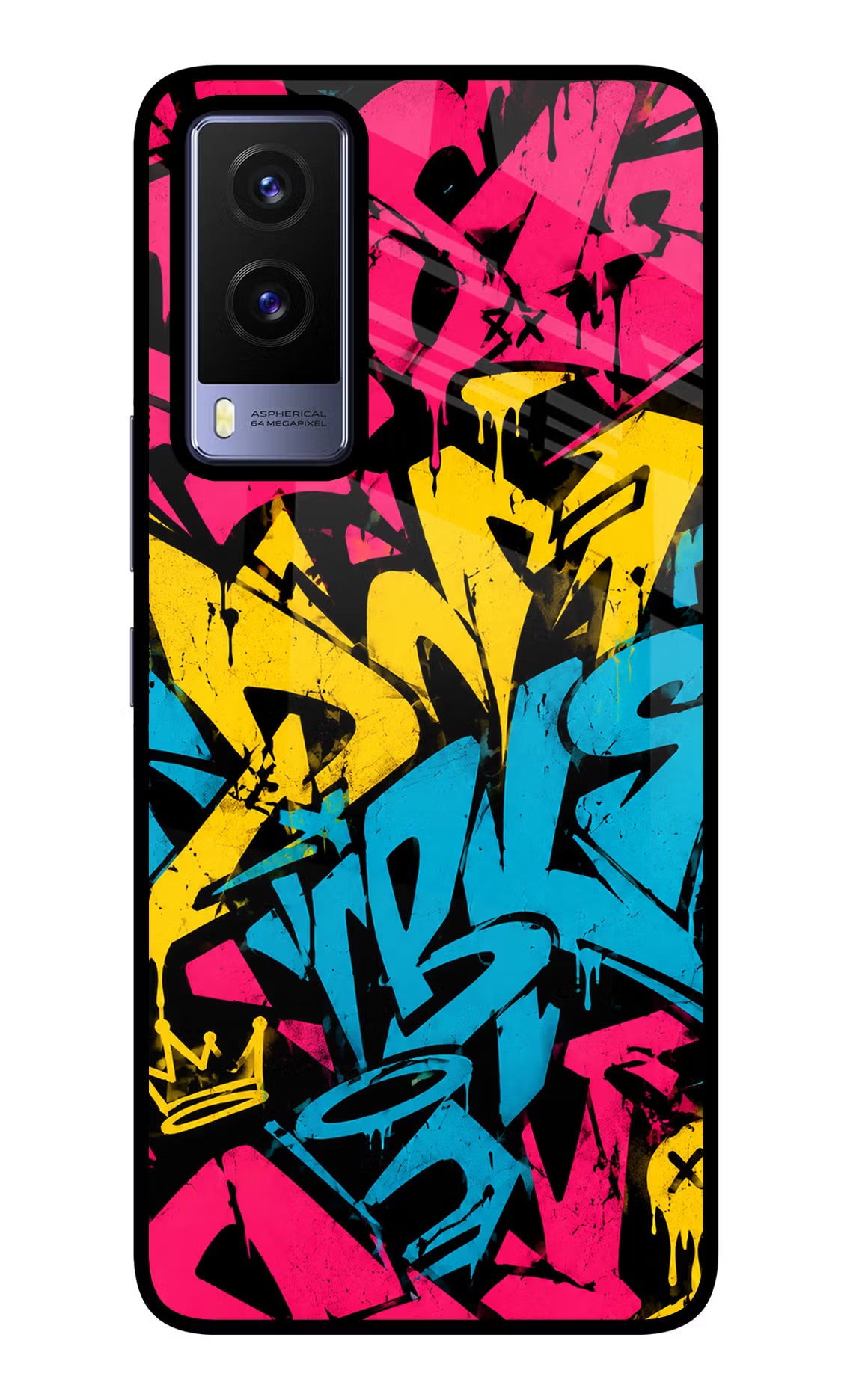 Graffiti Vibe Vivo V21E 5G Glass Case