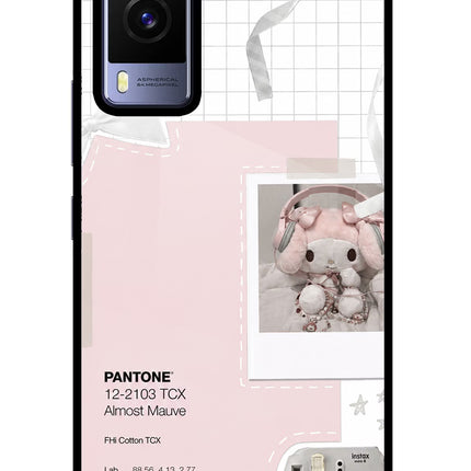 Pantone Asthetic Vivo V21E 5G Glass Case Back Cover by Casekaro