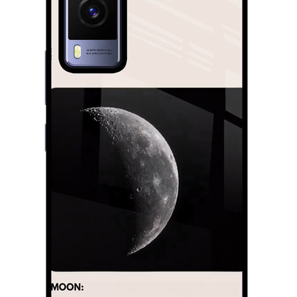 Moon Phase Vivo V21E 5G Glass Case Back Cover by Casekaro