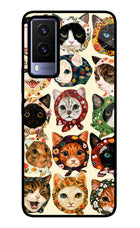 Cool Cat Vivo V21E 5G Glass Case