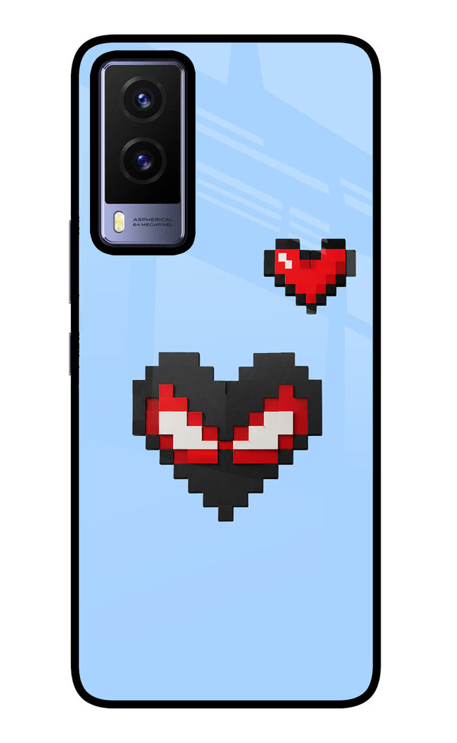 Peter Heart Vivo V21E 5G Glass Case