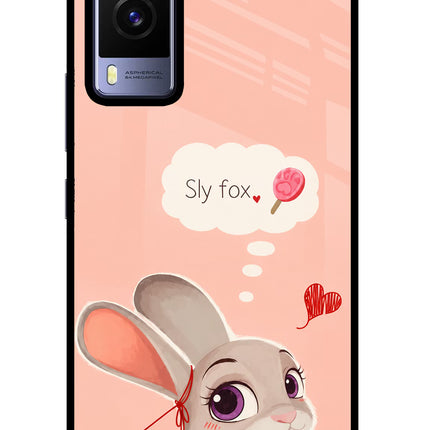 Judy Charm Vivo V21E 5G Glass Case Back Cover by Casekaro