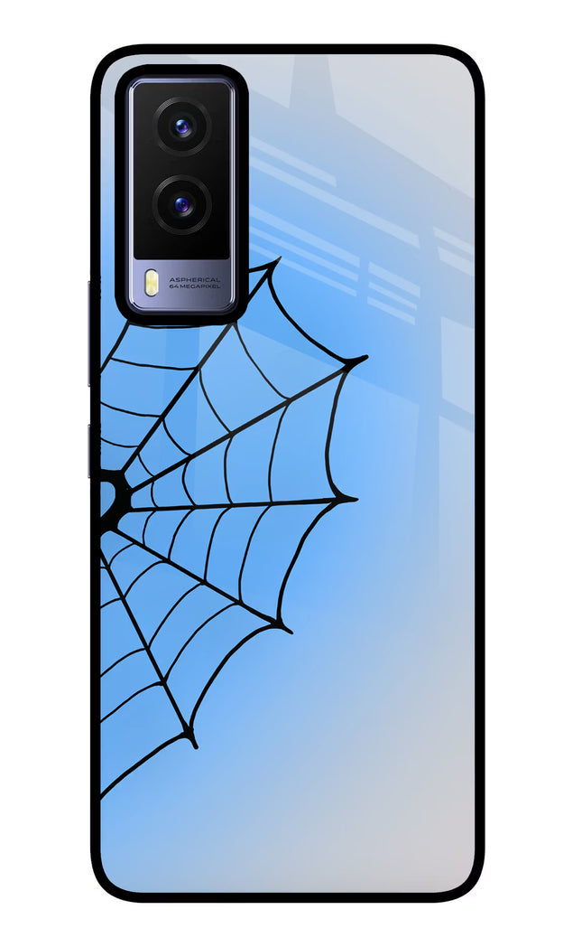Blue Web Vivo V21E 5G Glass Case