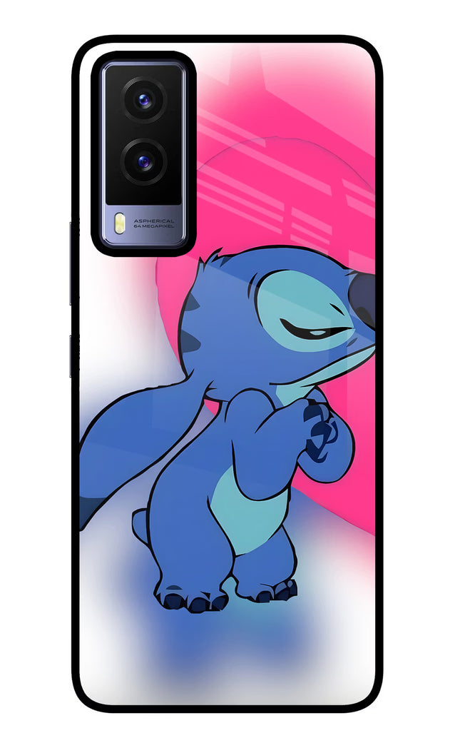 Stitch Hug Vivo V21E 5G Glass Case