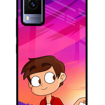 Marco Sunset Vivo V21E 5G Glass Case Back Cover by Casekaro