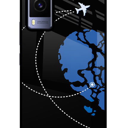Love Orbit Vivo V21E 5G Glass Case Back Cover by Casekaro