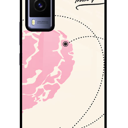 Miss Orbit Vivo V21E 5G Glass Case Back Cover by Casekaro