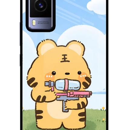 Tiger Treat Vivo V21E 5G Glass Case