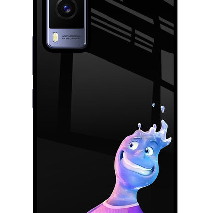 Wade Wave Vivo V21E 5G Glass Case Back Cover by Casekaro