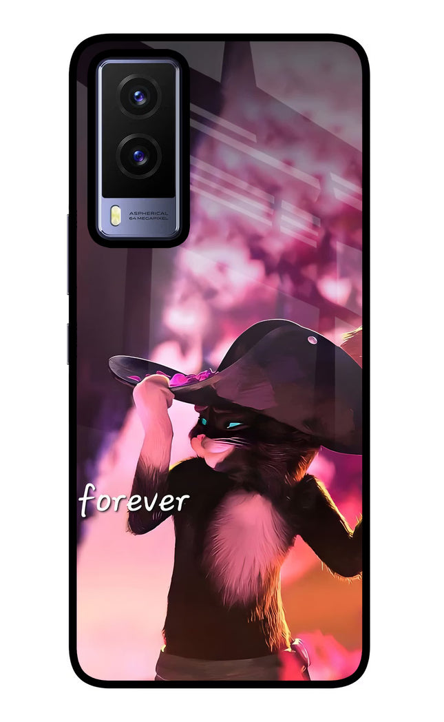 Forever Cat Vivo V21E 5G Glass Case