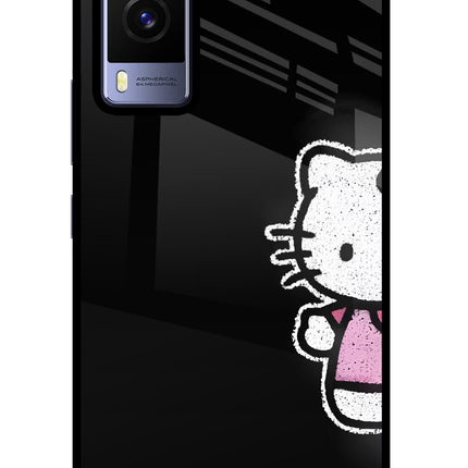 Kitty Charm Vivo V21E 5G Glass Case