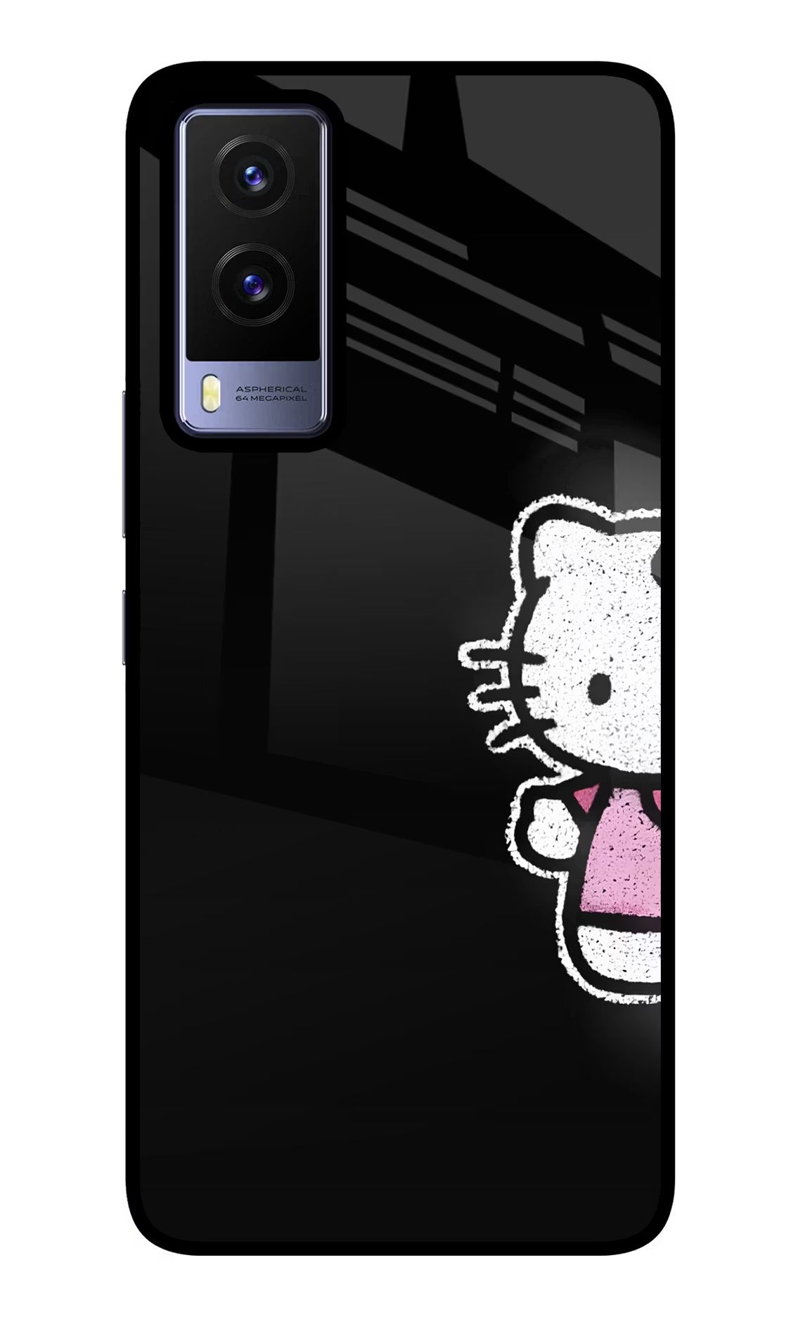 Kitty Charm Vivo V21E 5G Glass Case