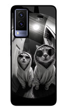 Hood Cats Vivo V21E 5G Glass Case