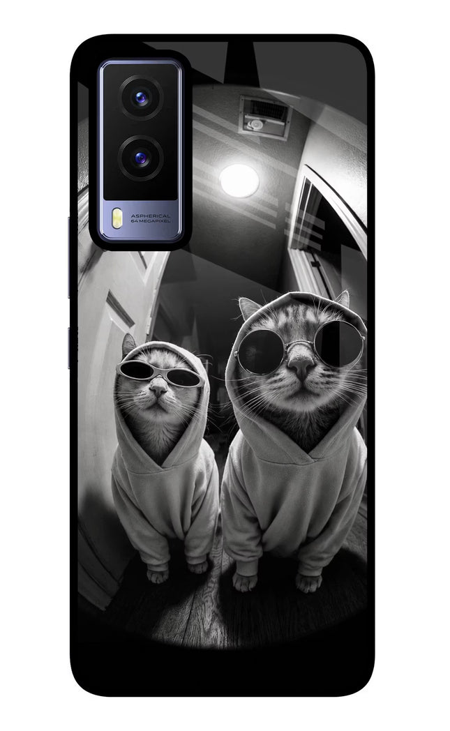 Hood Cats Vivo V21E 5G Glass Case