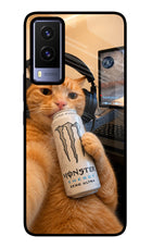 Gamer Cat Energy Vivo V21E 5G Glass Case