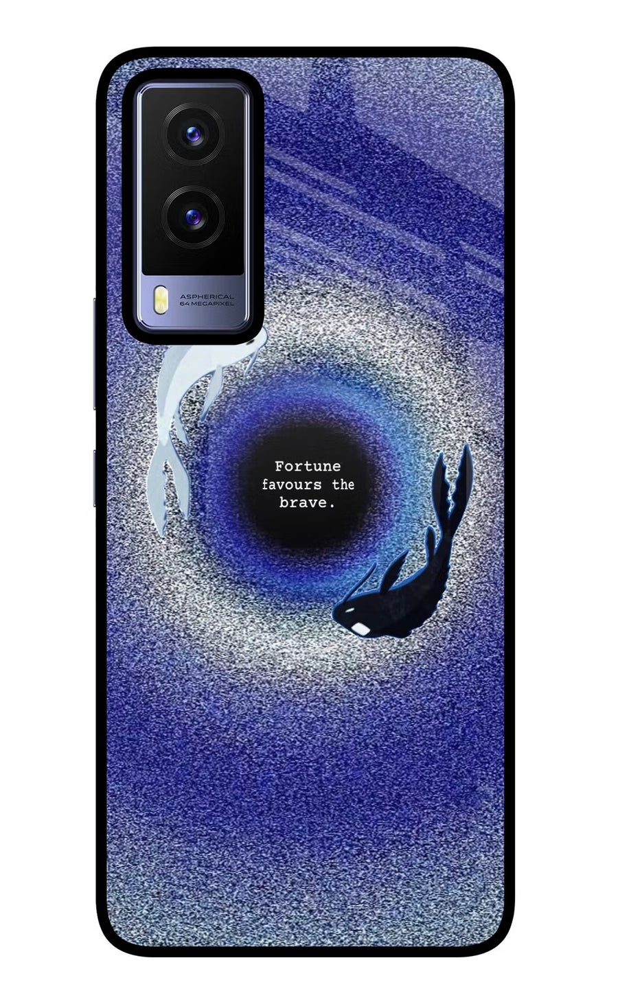 Dark Koi Vivo V21E 5G Back Cover, Glass case