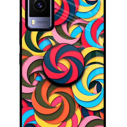 Spiral Pattern Vivo V21E 5G Pop Case by Casekaro