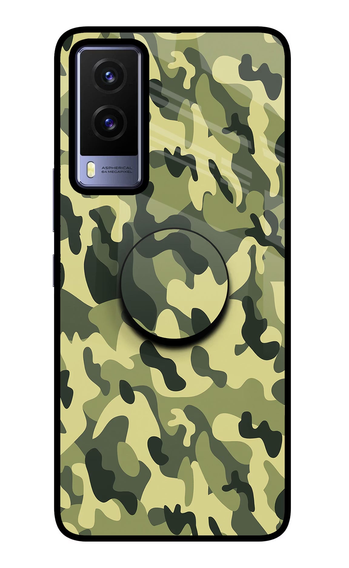 Camouflage Vivo V21E 5G Pop Case by Casekaro