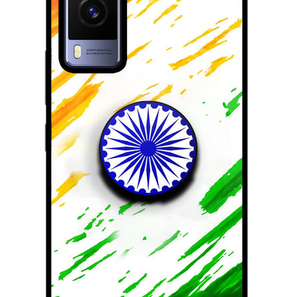 Indian Flag Ashoka Chakra Vivo V21E 5G Pop Case by Casekaro