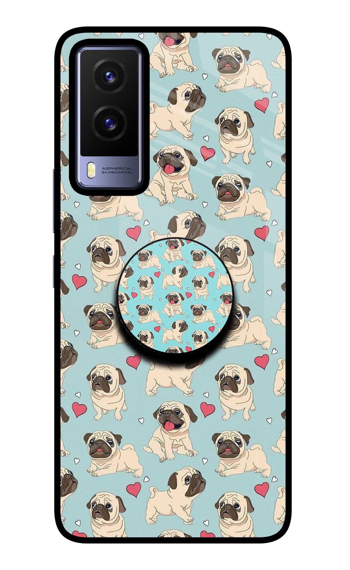Pug Dog Vivo V21E 5G Pop Case by Casekaro