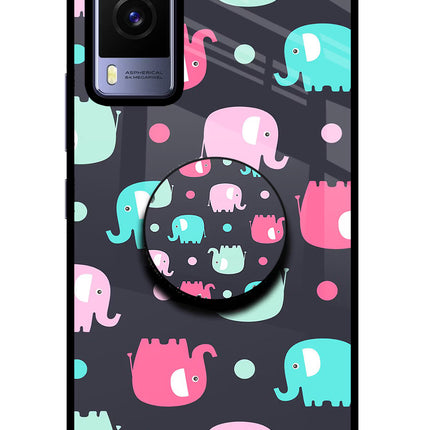 Baby Elephants Vivo V21E 5G Pop Case by Casekaro