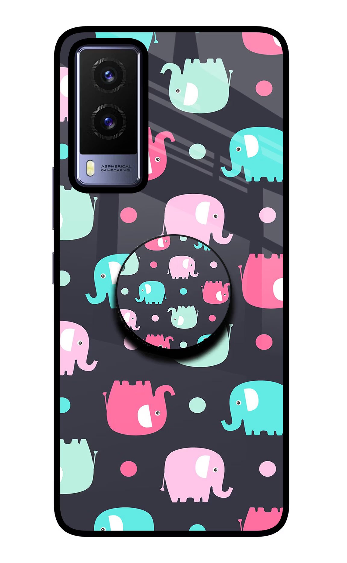 Baby Elephants Vivo V21E 5G Pop Case by Casekaro