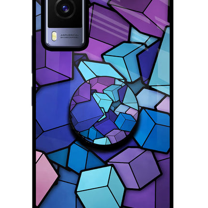 Cubic Abstract Vivo V21E 5G Pop Case by Casekaro