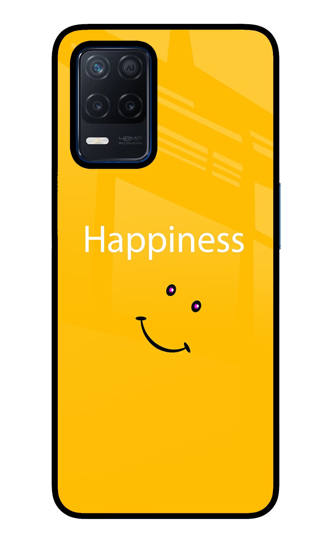 Happiness With Smiley Realme Narzo 30 5G Glass Case Back Cover by Casekaro