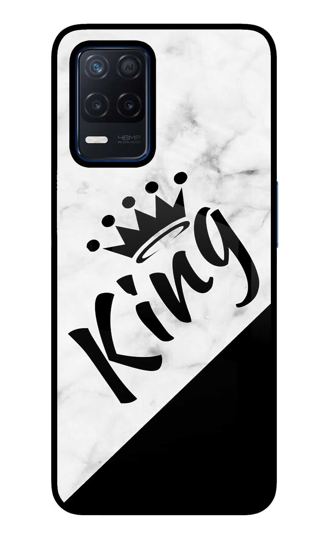 King Realme Narzo 30 5G Glass Case Back Cover by Casekaro