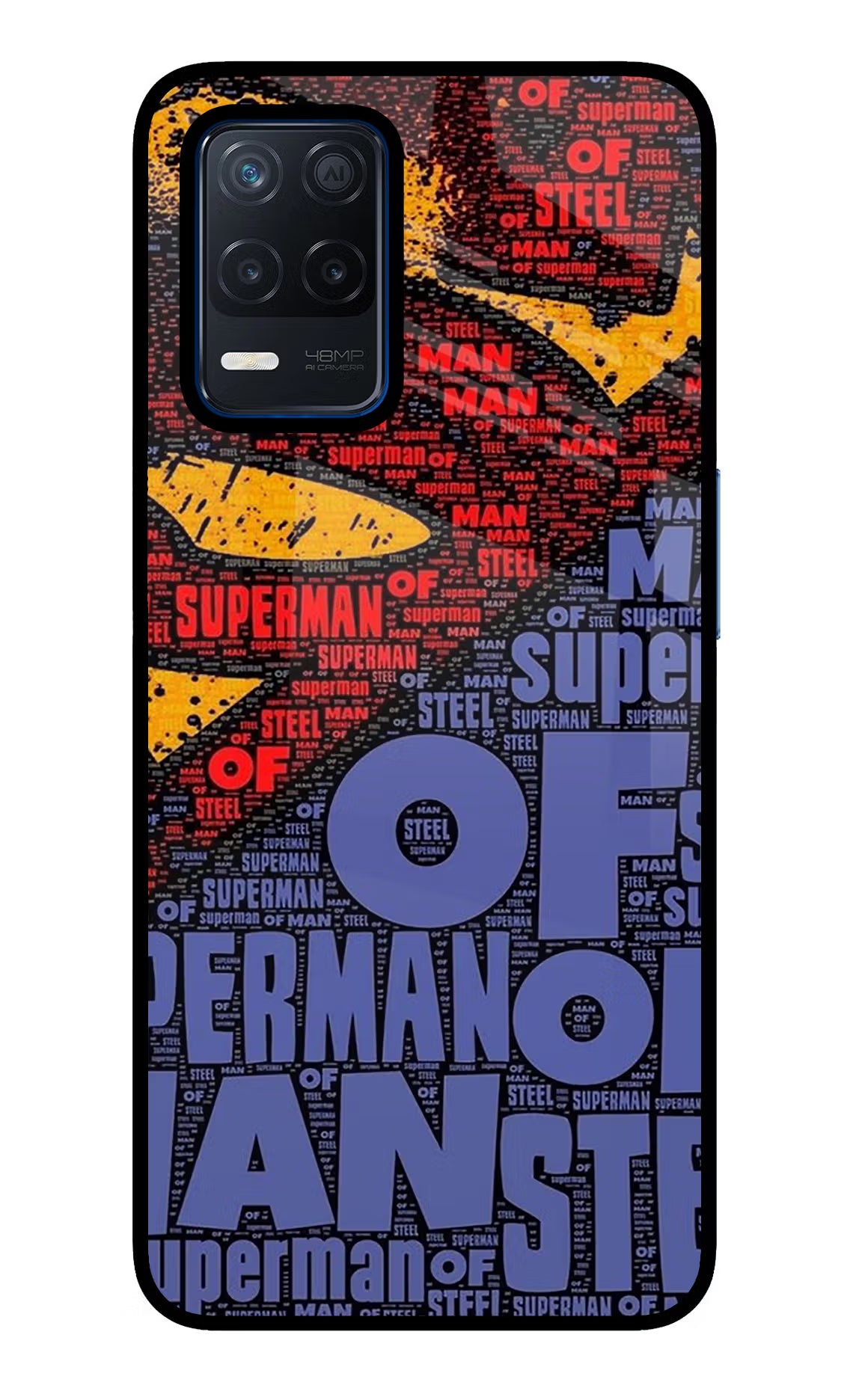 Superman Realme Narzo 30 5G Glass Case Back Cover by Casekaro