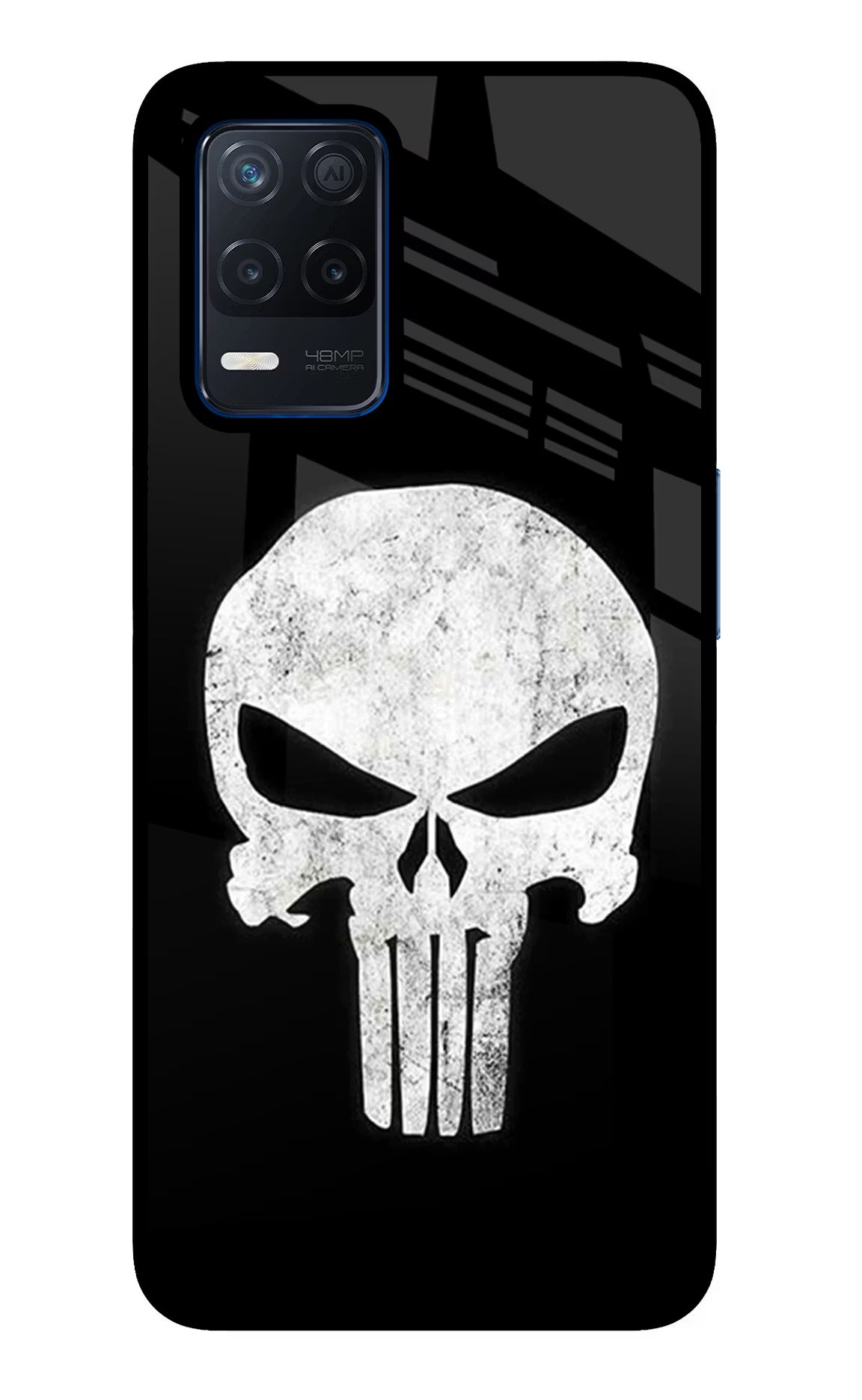 Punisher Skull Realme Narzo 30 5G Glass Case Back Cover by Casekaro