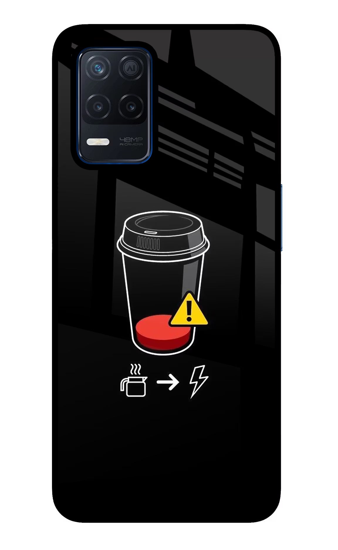 Coffee Realme Narzo 30 5G Glass Case Back Cover by Casekaro