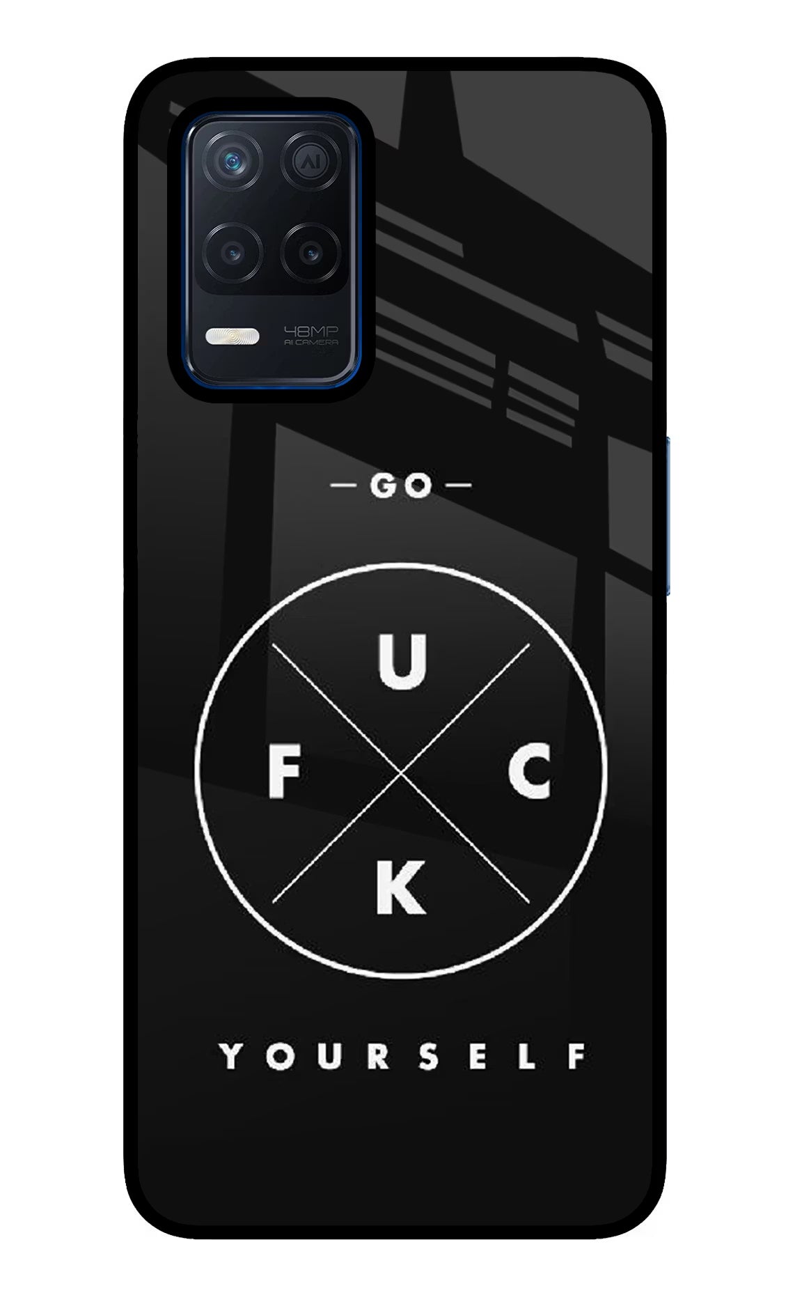 Go Fuck Yourself Realme Narzo 30 5G Glass Case Back Cover by Casekaro