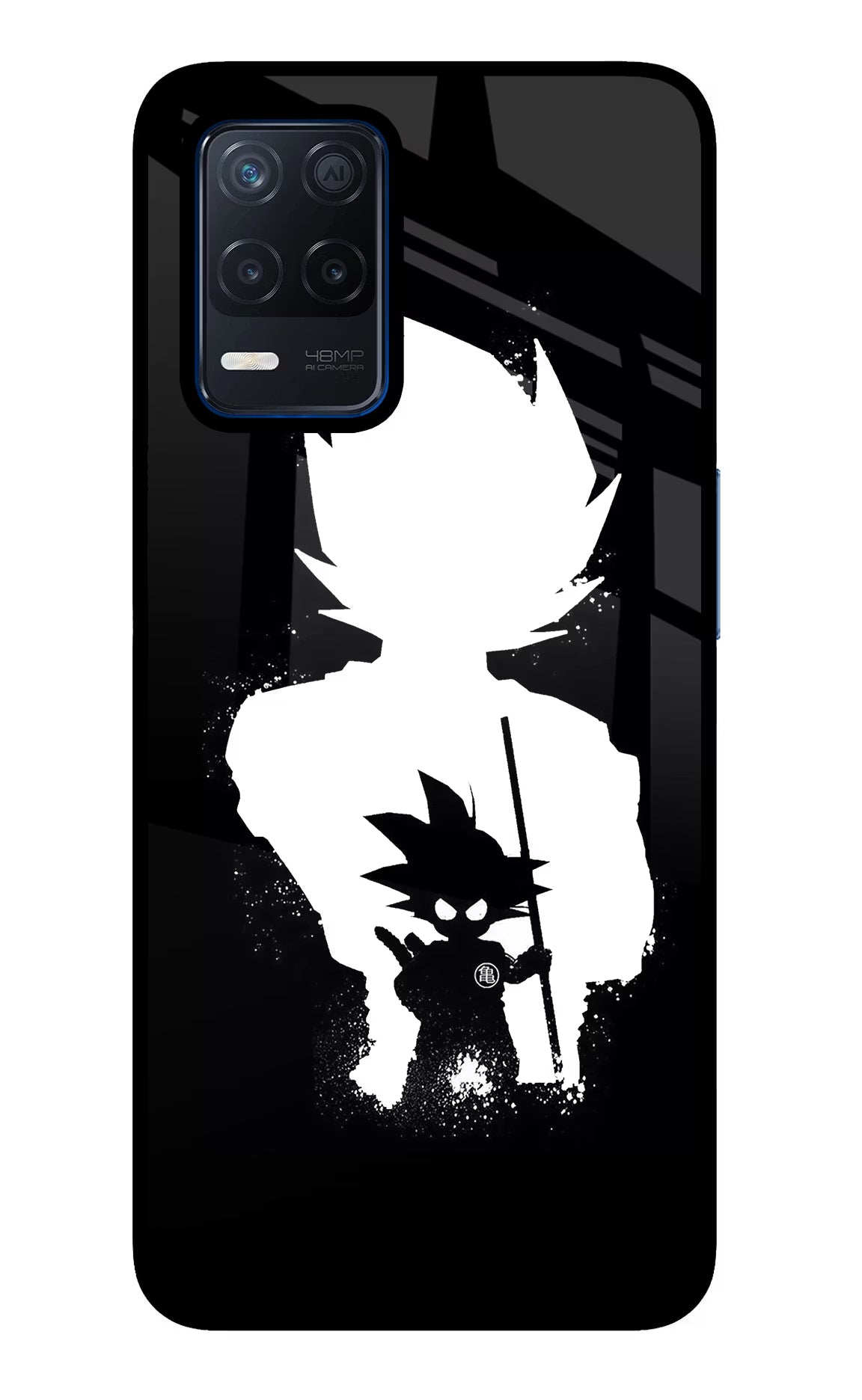 Goku Shadow Realme Narzo 30 5G Glass Case Back Cover by Casekaro