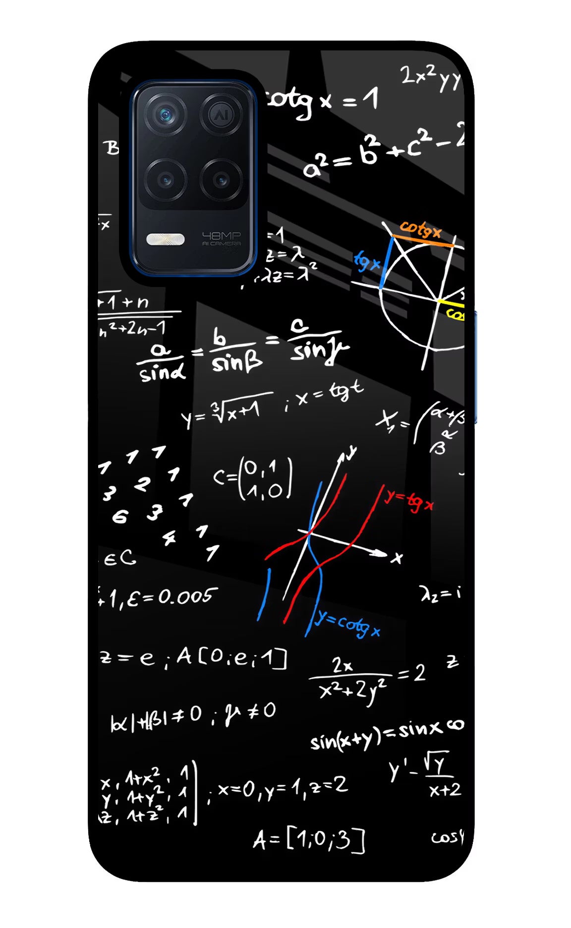 Mathematics Formula Realme Narzo 30 5G Glass Case Back Cover by Casekaro