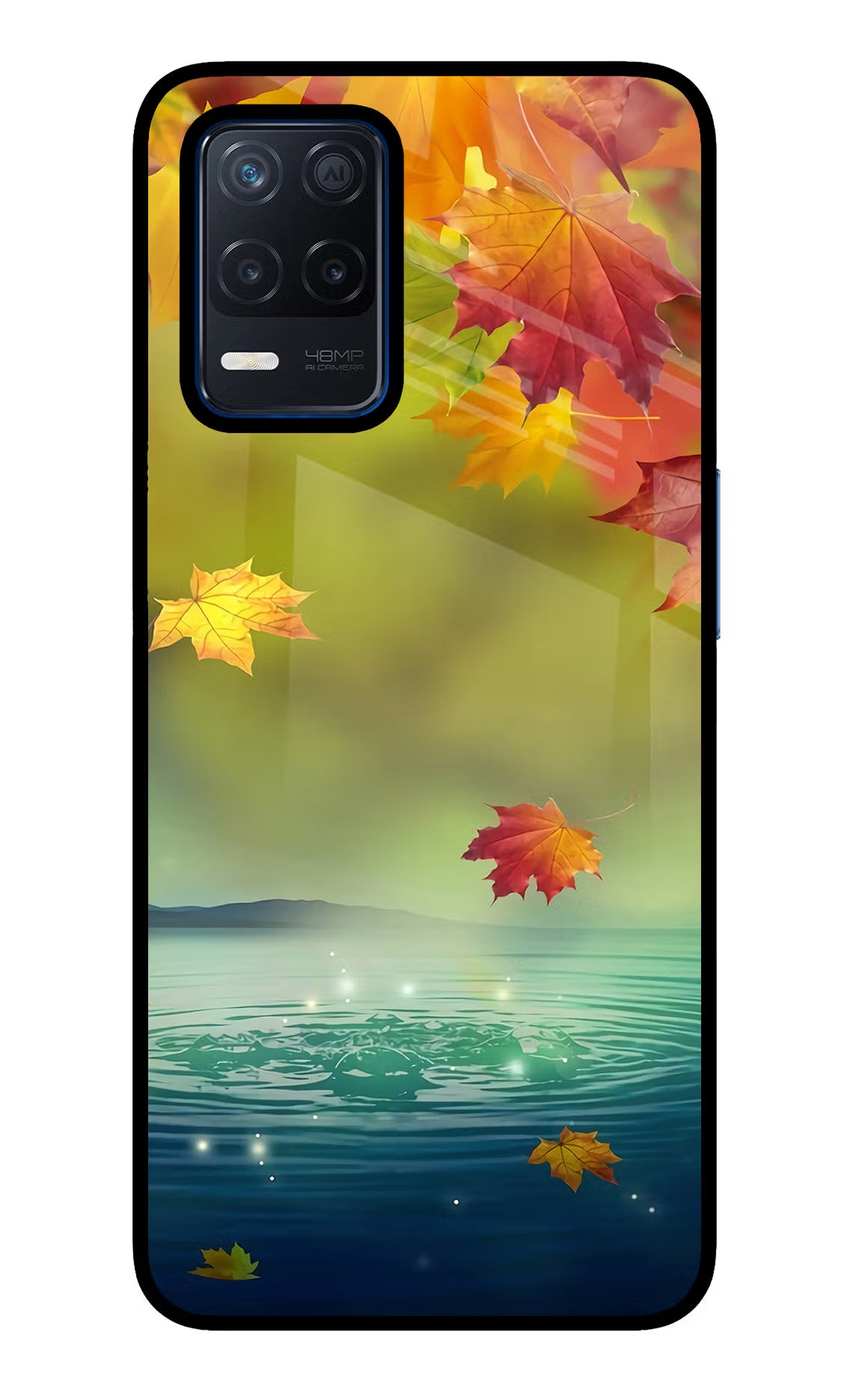 Flowers Realme Narzo 30 5G Glass Case Back Cover by Casekaro