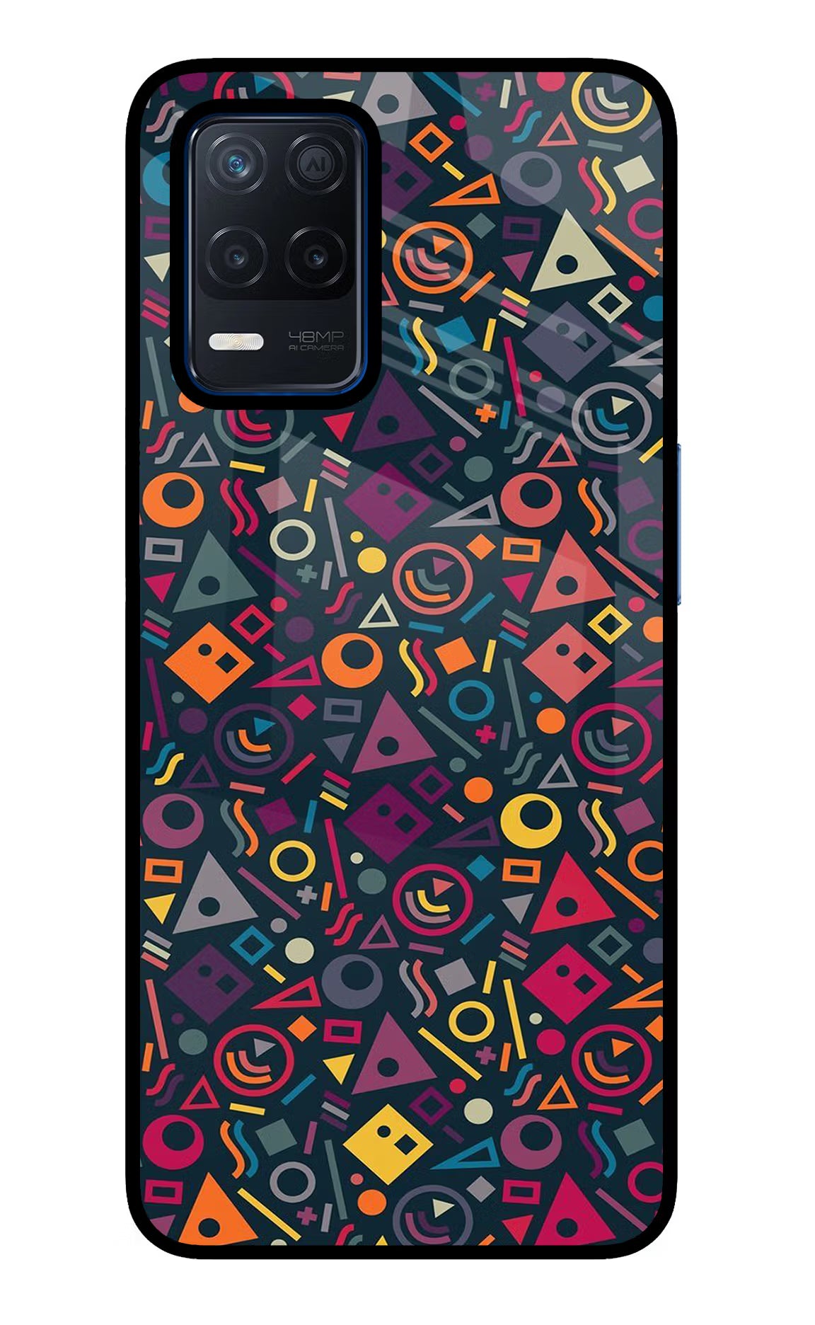 Geometric Abstract Realme Narzo 30 5G Glass Case Back Cover by Casekaro
