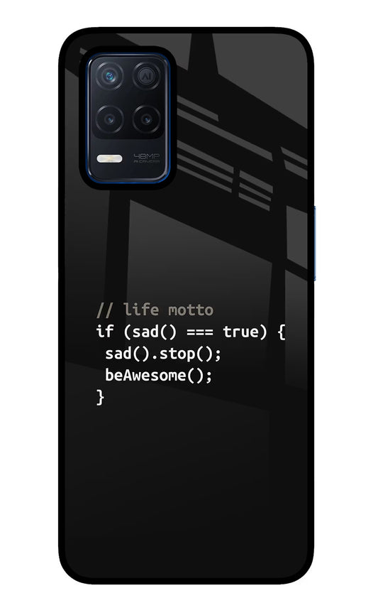 Life Motto Code Realme Narzo 30 5G Glass Case
