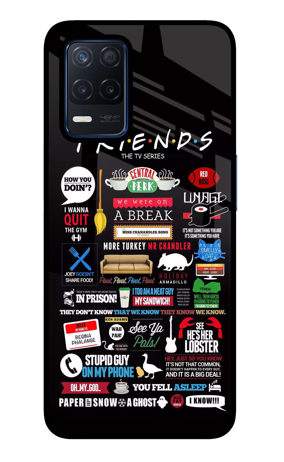FRIENDS Realme Narzo 30 5G Glass Case Back Cover by Casekaro