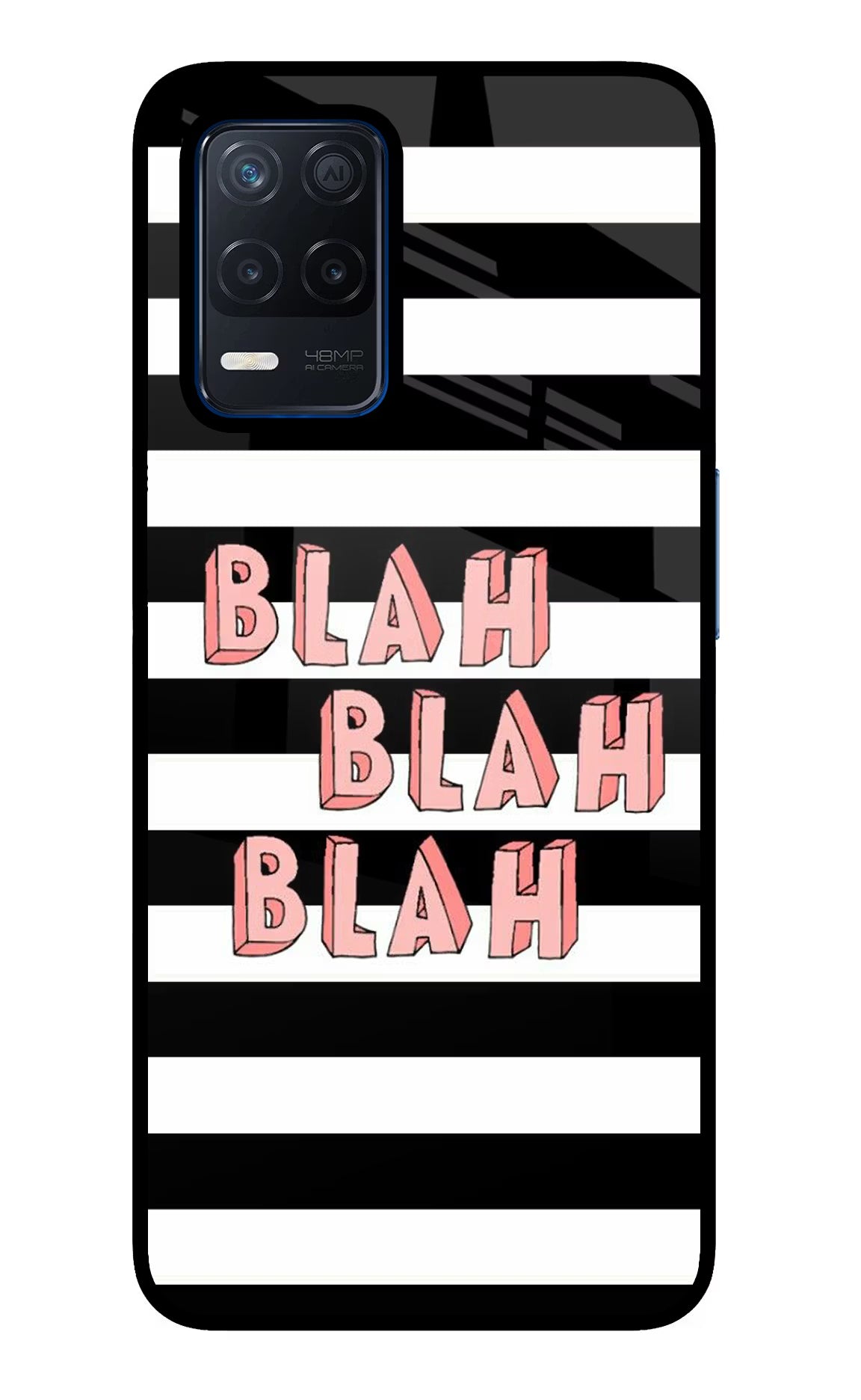 Blah Blah Blah Realme Narzo 30 5G Glass Case Back Cover by Casekaro