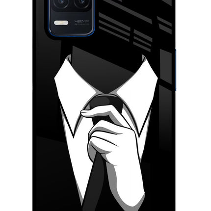 Black Tie Realme Narzo 30 5G Glass Case