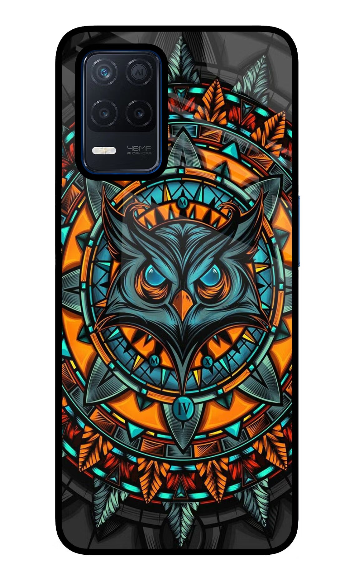 Angry Owl Art Realme Narzo 30 5G Glass Case Back Cover by Casekaro