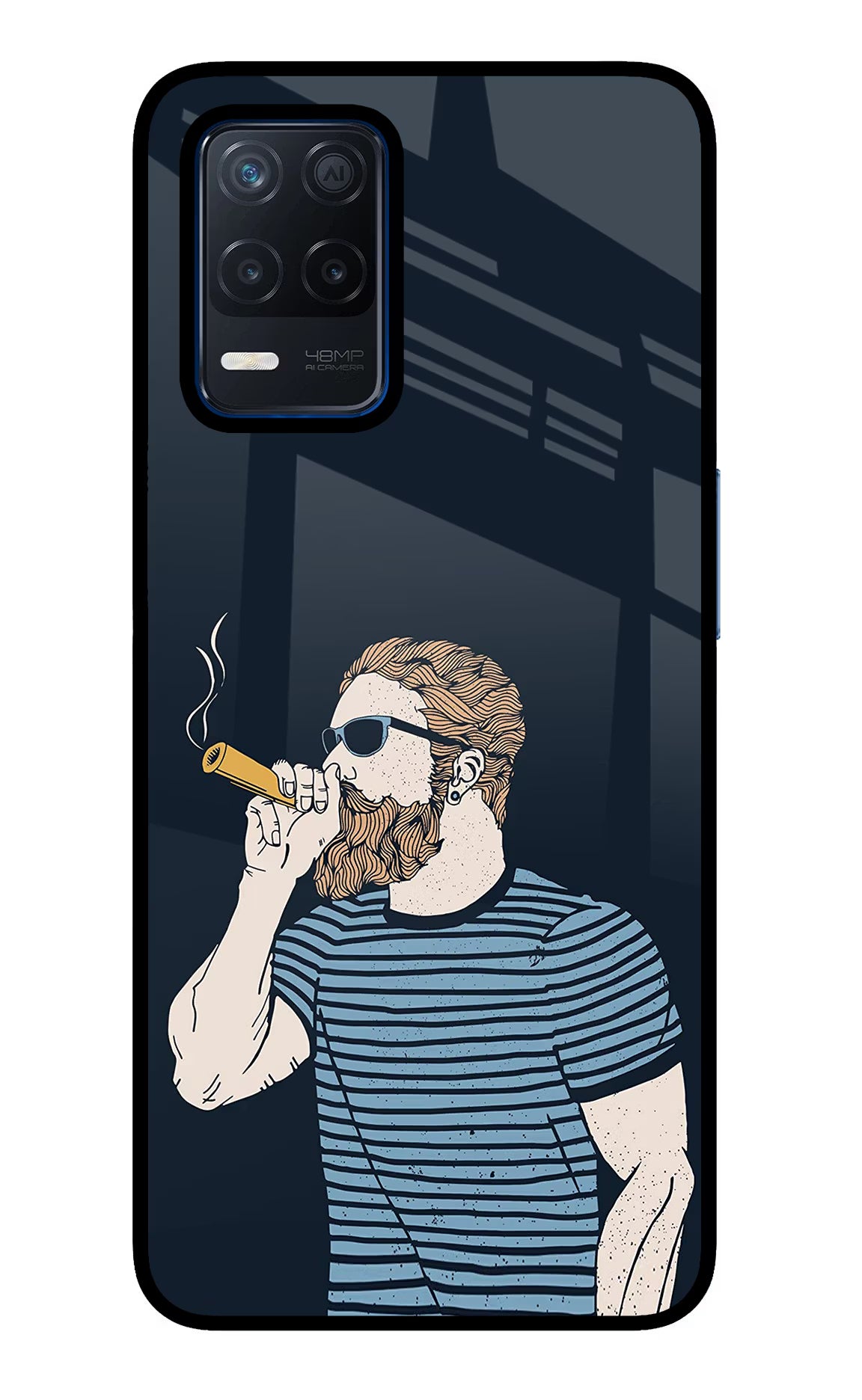 Smoking Realme Narzo 30 5G Glass Case Back Cover by Casekaro