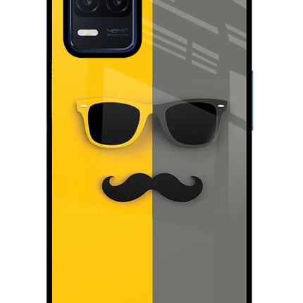 Sunglasses with Mustache Realme Narzo 30 5G Glass Case