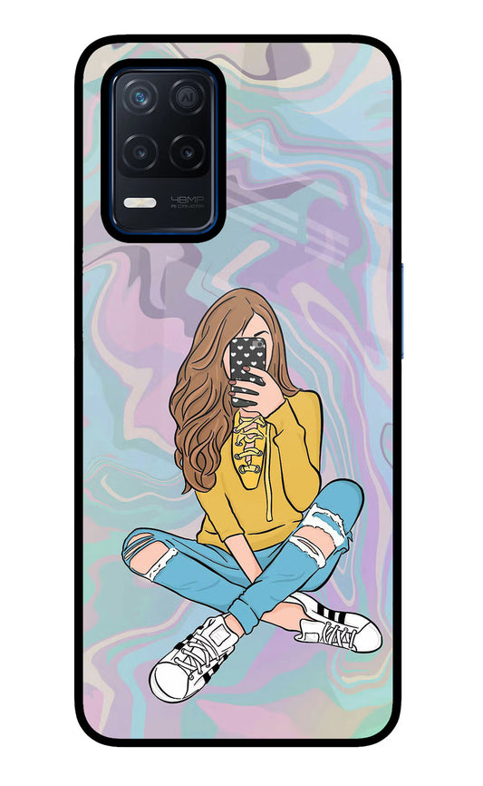 Selfie Girl Realme Narzo 30 5G Glass Case