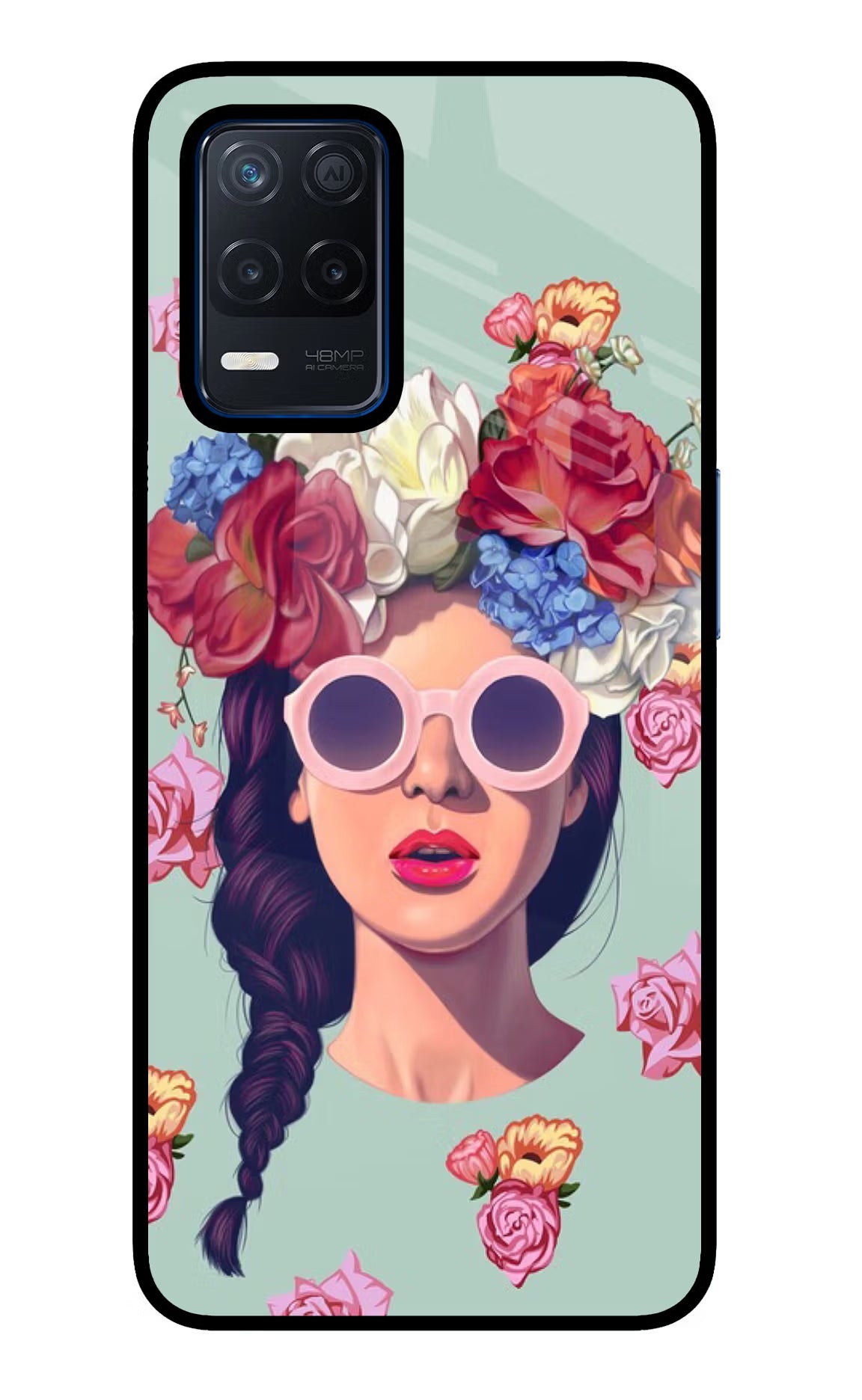 Pretty Girl Realme Narzo 30 5G Glass Case Back Cover by Casekaro