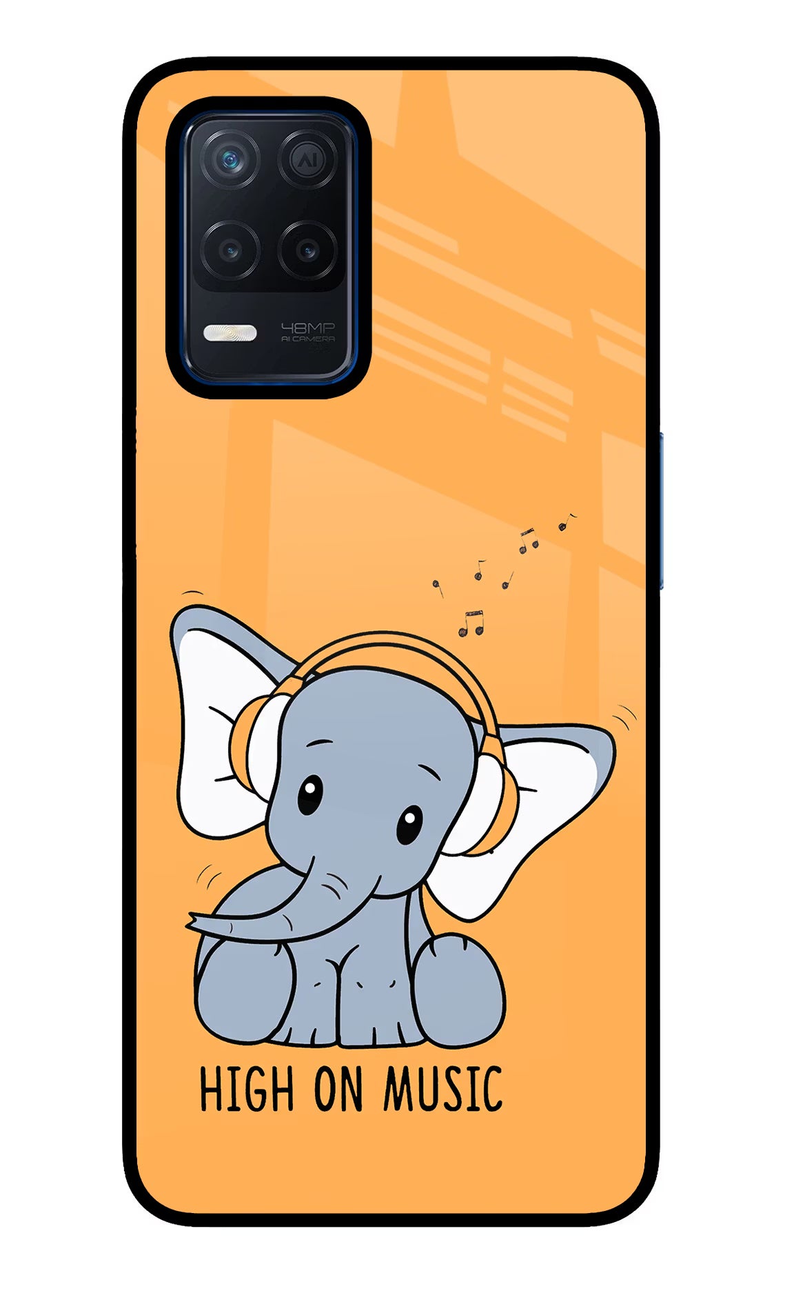 High On Music Realme Narzo 30 5G Glass Case Back Cover by Casekaro